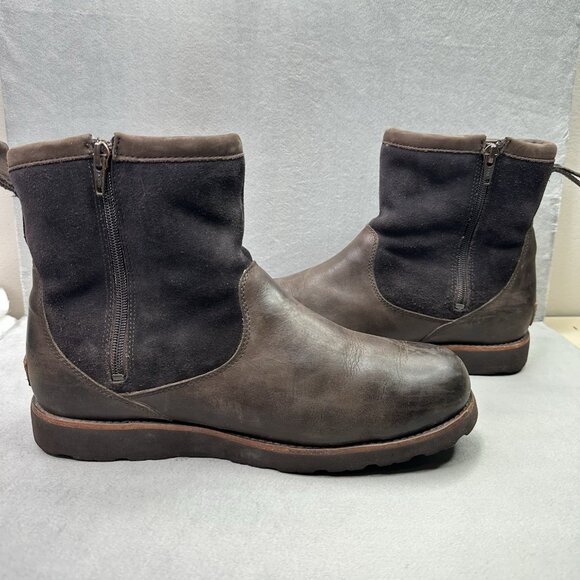 Men's Brown Leather Boots - Picture 6 of 10